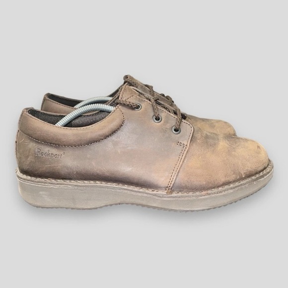 Rockport Shoes Mens Size 10 W Brown Leather Oxford Lace Up Casual Wide ME1982 - Picture 4 of 8